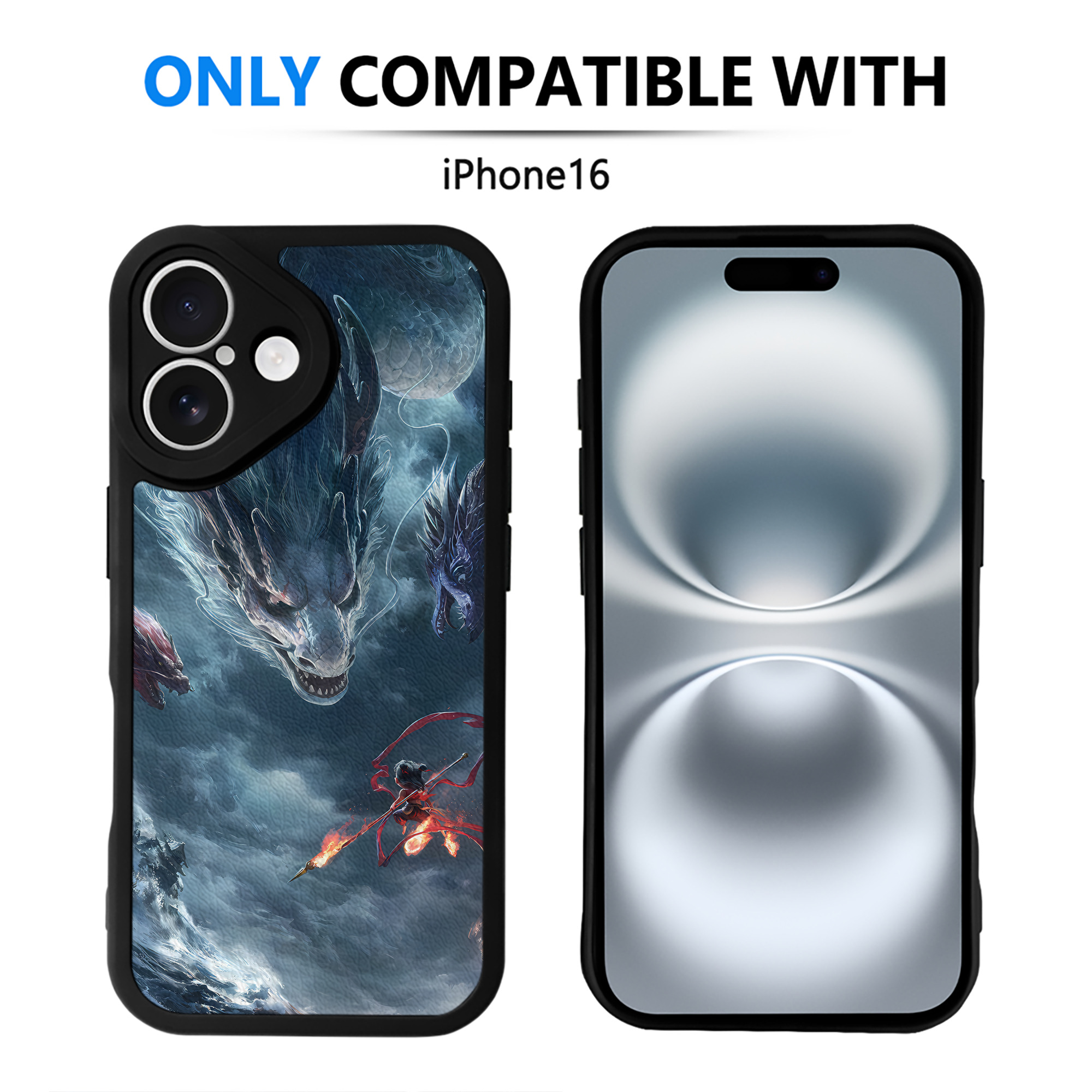 （画像用） Ne Zha 2 ナタ 魔童の大暴れ 【iPhone 16シリーズ対応】シリコンスマホケース（レザー調） 材質：シリコン